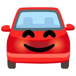 Automobile and Smiling face with smiling eyes