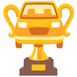 automobile and trophy