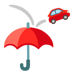 automobile and umbrella
