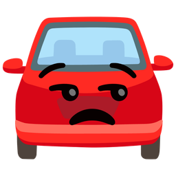 automobile and unamused face