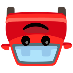 Automobile and Upside-down face