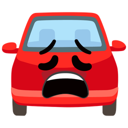 automobile and weary face