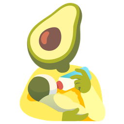 avocado and baby bottle