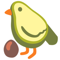 avocado and bird