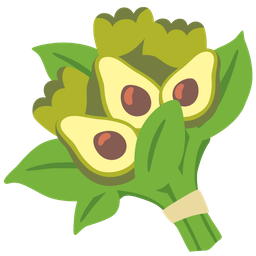 avocado and bouquet