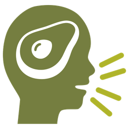 avocado and busts in silhouette