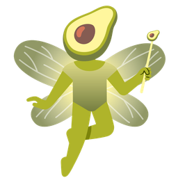 avocado and butterfly