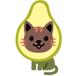 avocado and cat face