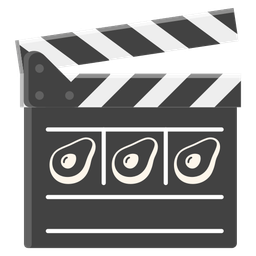 avocado and clapper board