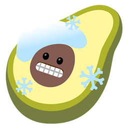 avocado and cold face