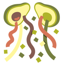 avocado and confetti ball