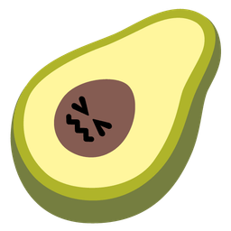 avocado and confounded face