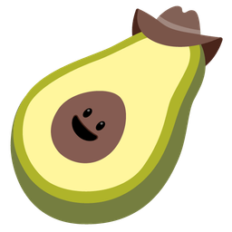 avocado and cowboy hat face