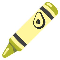 avocado and crayon