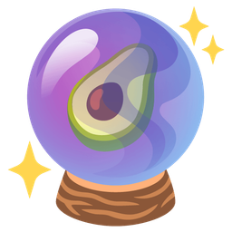 avocado and crystal ball