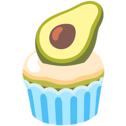 avocado and cupcake