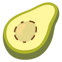 avocado and dotted line face