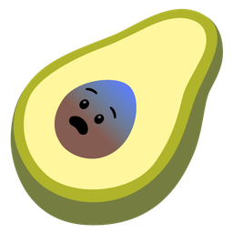 avocado and fearful face