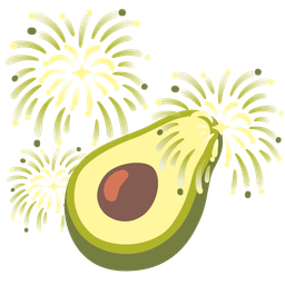 avocado and fireworks