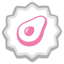 avocado and fish cake with swirl