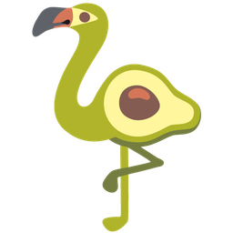 avocado and flamingo