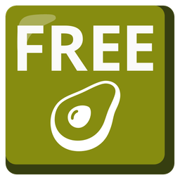 avocado and FREE button