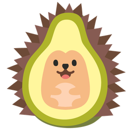 avocado and hedgehog