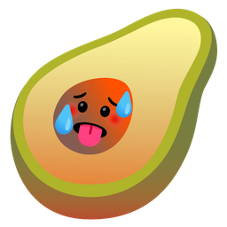 avocado and hot face