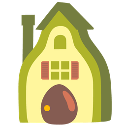 avocado and house