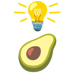 avocado and light bulb