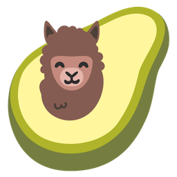 avocado and llama