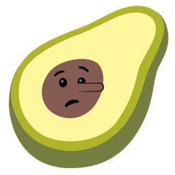 avocado and lying face
