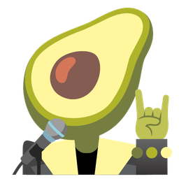 avocado and microphone