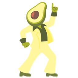 avocado and mirror ball