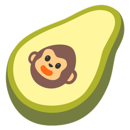 avocado and monkey face