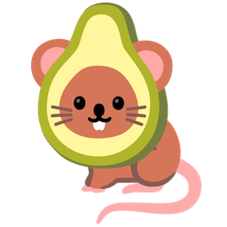avocado and mouse face