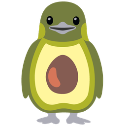 avocado and penguin