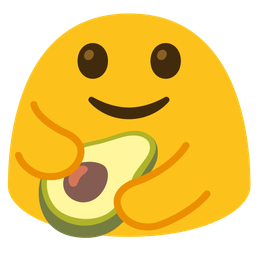 avocado and people hugging