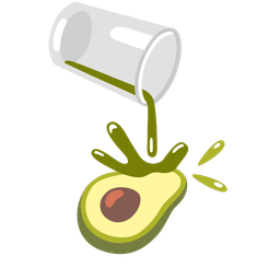 avocado and pouring liquid