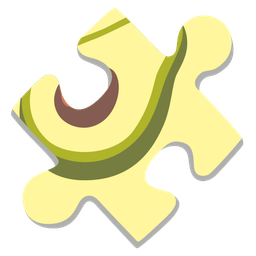 avocado and puzzle piece