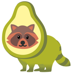 avocado and raccoon