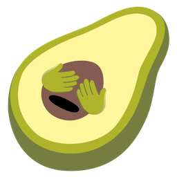 avocado and see-no-evil monkey