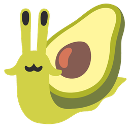 avocado and snail