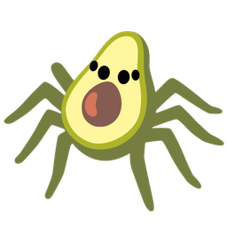 avocado and spider