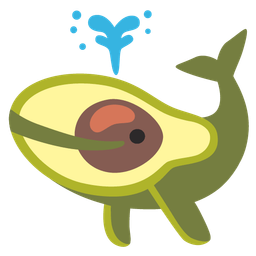 avocado and spouting whale