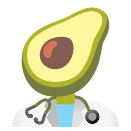 avocado and stethoscope