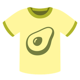 avocado and t-shirt