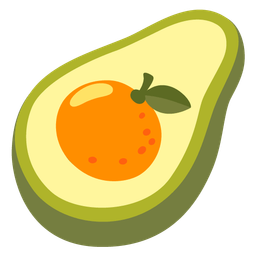 avocado and tangerine