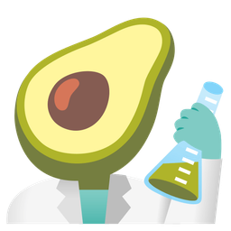 avocado and test tube