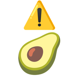 avocado and warning